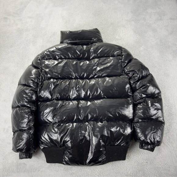 Moncler Size 6 US Kids Black Puffer Jacket with Fur Hood w/Flaws - Picture 8 of 16